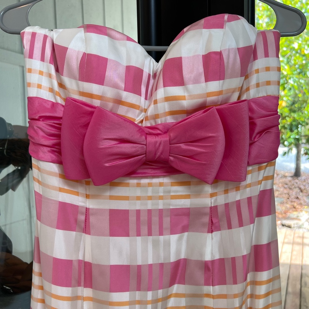 2010 JOVANI FORMAL DRESS • GOWN • BOW • PINK • BARBIE